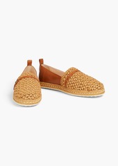 Tod's - Raffia and leather espadrilles - Brown - EU 37