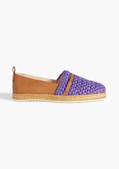 Tod's - Raffia and leather espadrilles - Brown - EU 37