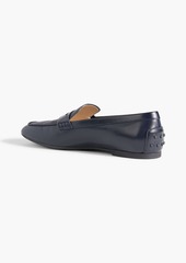 Tod's - Smooth and pebbled-leather loafers - Blue - EU 35