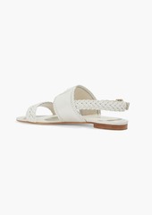 Tod's - Woven leather slingback sandals - White - EU 35