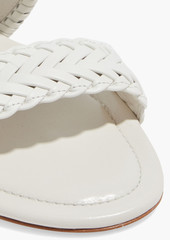 Tod's - Woven leather slingback sandals - White - EU 35