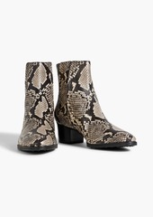 Tod's - Snake-effect leather ankle boots - Animal print - EU 36.5