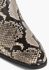 Tod's - Snake-effect leather ankle boots - Animal print - EU 36.5