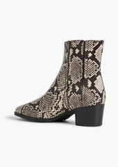 Tod's - Snake-effect leather ankle boots - Animal print - EU 36.5