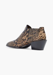 Tod's - Snake-effect leather ankle boots - Black - EU 35