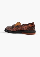 Tod's - Snake-effect leather loafers - Animal print - EU 35