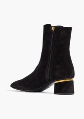 Tod's - Snap-detailed suede ankle boots - Black - EU 35