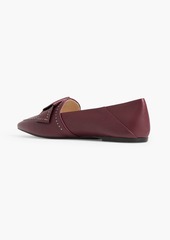 Tod's - Studded leather pointed toe flats - Purple - EU 35.5