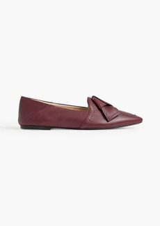 Tod's - Studded leather pointed toe flats - Purple - EU 35.5
