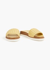 Tod's - Studded leather slides - Yellow - EU 36