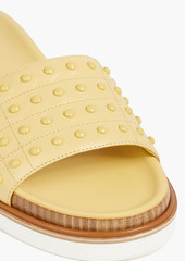 Tod's - Studded leather slides - Yellow - EU 36