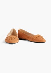 Tod's - Studded suede point-toe flats - Brown - EU 38.5