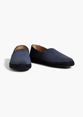 Tod's - Suede collapsible-heel espadrilles - Blue - UK 8