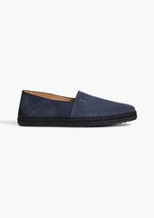 Tod's - Suede collapsible-heel espadrilles - Blue - UK 8