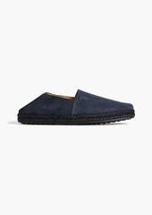 Tod's - Suede collapsible-heel espadrilles - Blue - UK 8