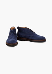 Tod's - Suede desert boots - Blue - UK 6