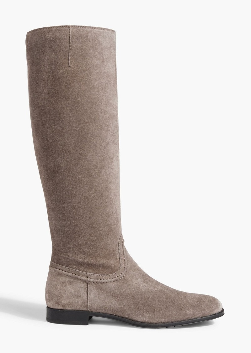 Tod's - Suede knee boots - Gray - EU 36