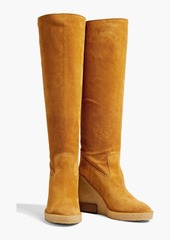 Tod's - Suede wedge knee boots - Yellow - EU 40