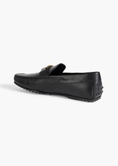 Tod's - T Timeless embellished leather driving shoes - Black - UK 6