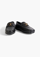 Tod's - T Timeless embellished leather driving shoes - Black - UK 6
