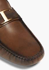 Tod's - T Timeless burnished-leather driving shoes - Brown - UK 10