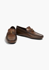 Tod's - T Timeless burnished-leather driving shoes - Brown - UK 10