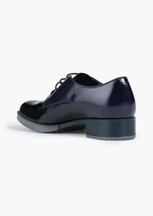 Tod's - Two-tone glossed-leather brogues - Blue - EU 37