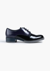 Tod's - Two-tone glossed-leather brogues - Blue - EU 37