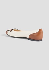 Tod's - Two-tone leather ballet flats - White - EU 37