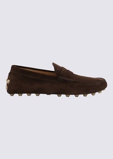 TOD'S COCOA SUEDE GOMMINI LOAFERS