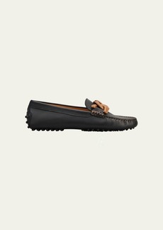 Tod's Gommini Bicolor Chain Driver Penny Loafers
