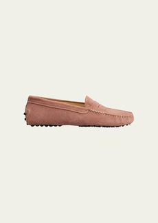 Tod's Gommini Suede Driver Penny Loafers