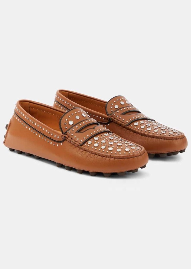 Tod's Gommino studded leather moccasins