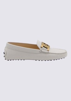 TOD'S IVORY LEATHER KATE GOMMINO LOAFERS