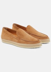 Tod's Jute-trimmed suede moccasins