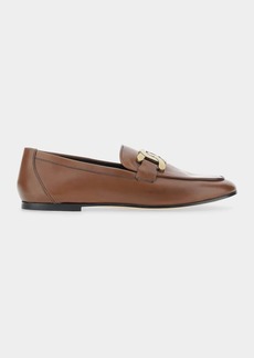 Tod's Leather Chain Slip-On Loafers