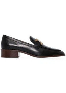 TOD'S Leather heel loafers