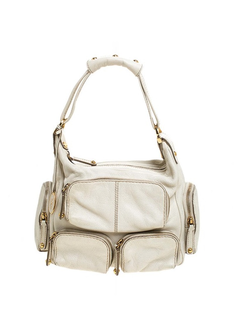 Tod's Leather Zipped Pockets Satchel