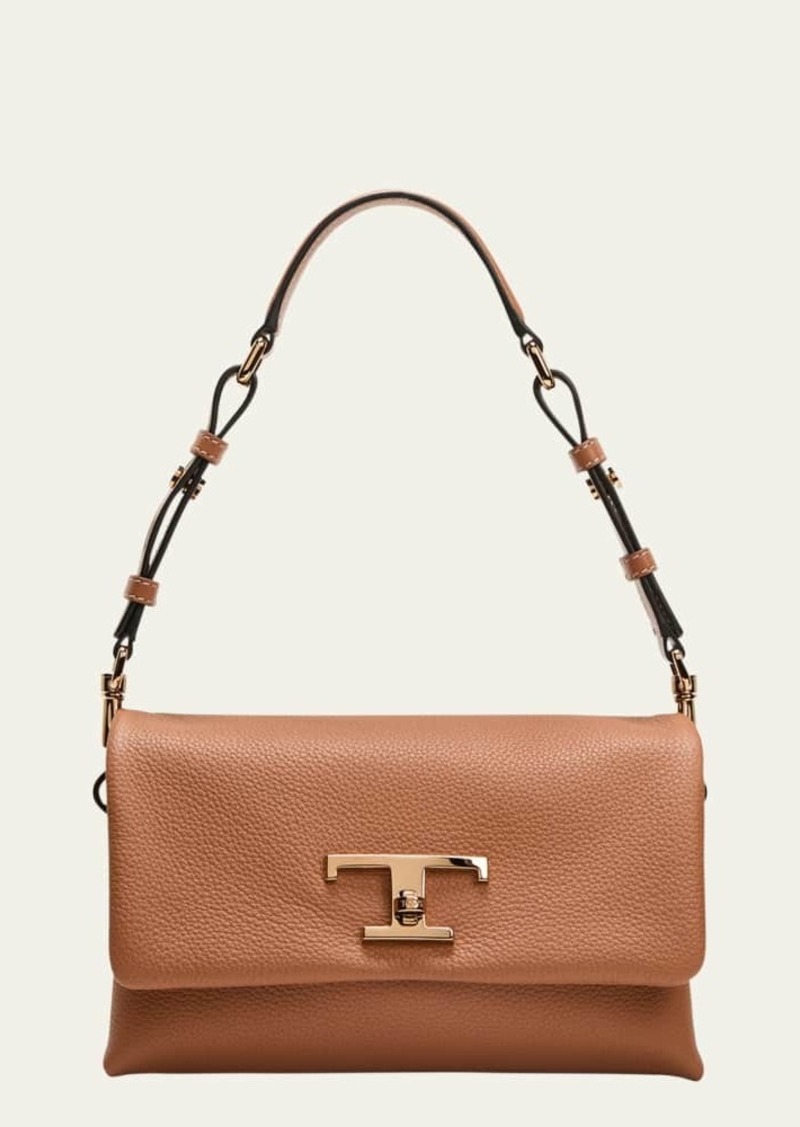 Tod's Mini Flap Calfskin Leather Shoulder Bag