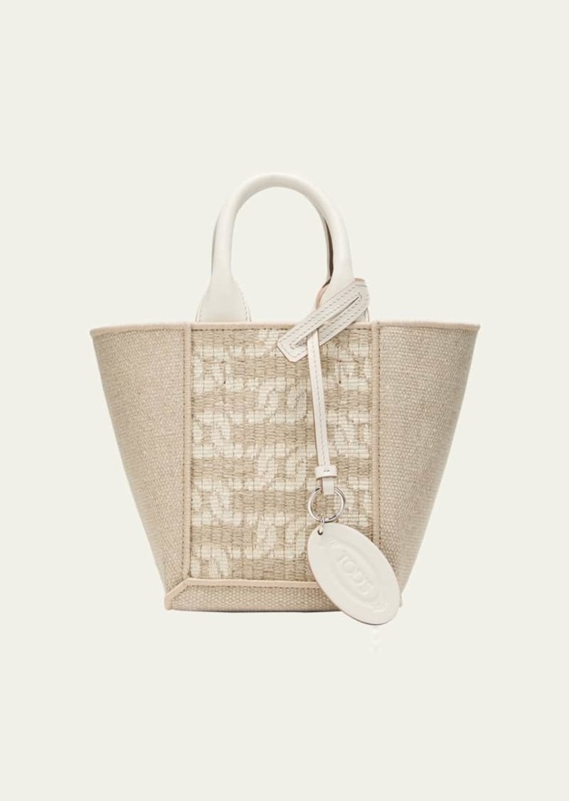 Tod's Mini Linen Top-Handle Bag