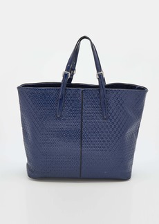 Tod's Navy Patent Leather Signature Shopper Tote