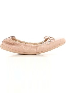 TOD'S Ruched Ballerina Flat Laccetto