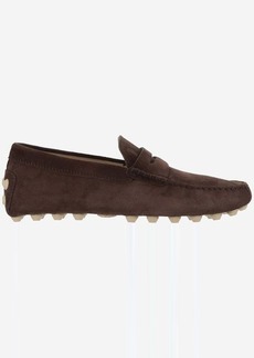 TOD'S SUEDE GOMMINO BUBBLE LOAFER