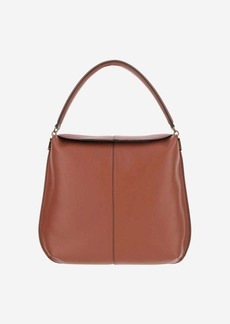 TOD'S TOD'S LARGE LEATHER T CASE HOBO BAG