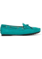 Tod's Woman City Gommino Nubuck Loafers Turquoise