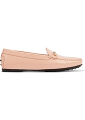 Tod's Woman City Gommino Embellished Patent-leather Loafers Blush