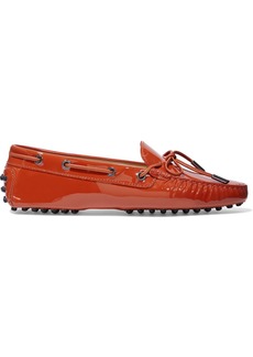 Tod's - Heaven Laccetto patent-leather loafers - Orange - EU 38