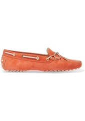 Tod's Woman Heaven Laccetto Suede Loafers Orange