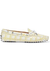 Tod's Woman Heaven Laccetto Printed Leather Loafers White