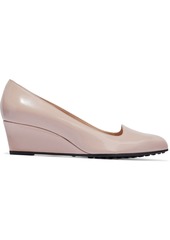 Tod's Woman Patent-leather Wedge Pumps Blush